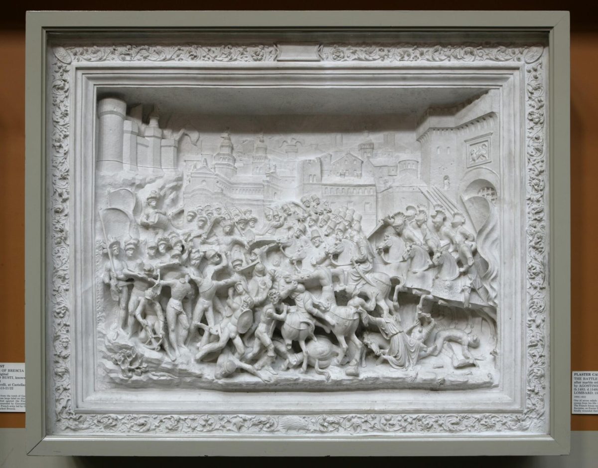 Agostino Busti, Battle of Brescia, 1515-21/22, cast of relief for tomb monument of Gaston de Foix, Victoria and Albert Museum © Victoria and Albert Mueum, London